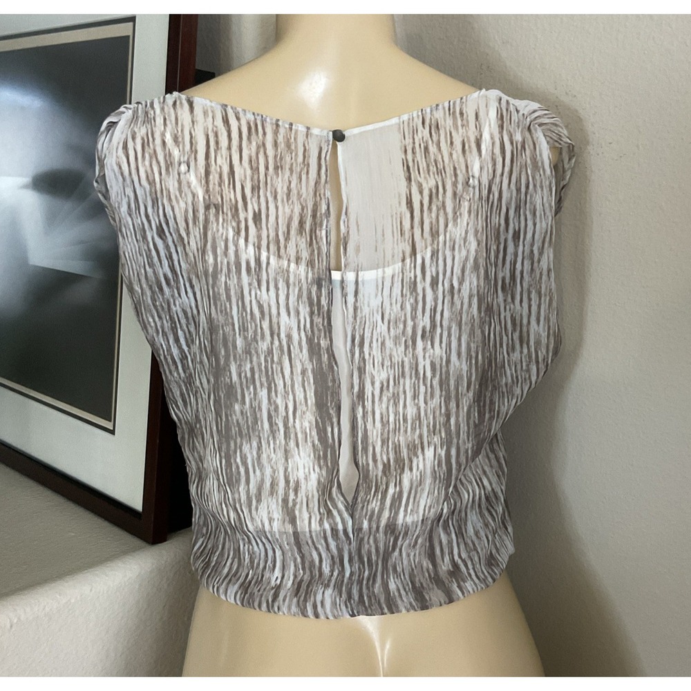 Alice + Olivia Womens Top Sz XS Silk‎ Lined Chiffon Layered Animal Print Cami
